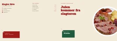 Omslag af Julekatalog med bestilling for slagter – 12 sider