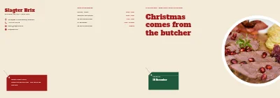 Cover of Christmas order catalogue for a butcher – 12 pages