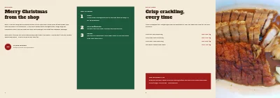 Pages 2–3 of Christmas order catalogue for a butcher – 12 pages