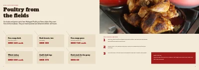 Pages 4–5 of Christmas order catalogue for a butcher – 12 pages