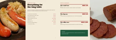 Pages 6–7 of Christmas order catalogue for a butcher – 12 pages