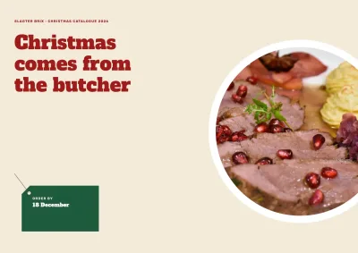 Christmas order catalogue for a butcher – 12 pages