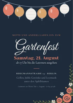 Gartenparty in der Dämmerung — Sønderborg