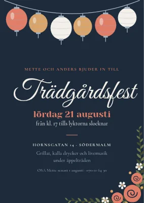 Trädgårdsfest i skymningen — Sønderborg