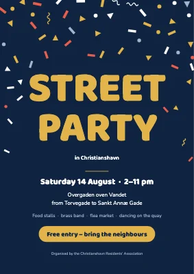 Street party in Christianshavn — confetti
