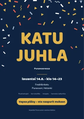 Kadunvarsijuhla Christianshavnissa — konfetti