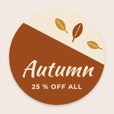 Autumn offer with leaves