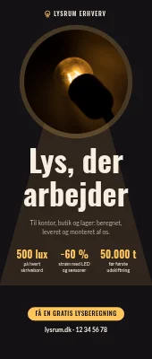 Roll-up til lysdesign — lys, der arbejder