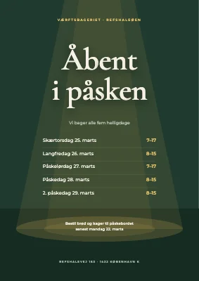 Påskens åbningstider i spotlyset — bageri på Refshaleøen