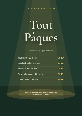 Horaires de Pâques sous les projecteurs — boulangerie de Refshaleøen