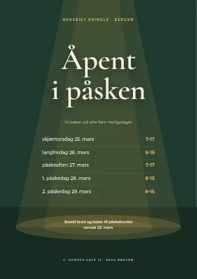 Påskeåpningstider i rampelyset — bakeri på Refshaleøen