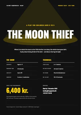 Product sheet — theatre production