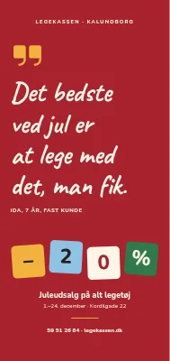 Juleudsalg i legetøjsbutikken i Kalundborg