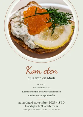 Dinneruitnodiging — kom eten