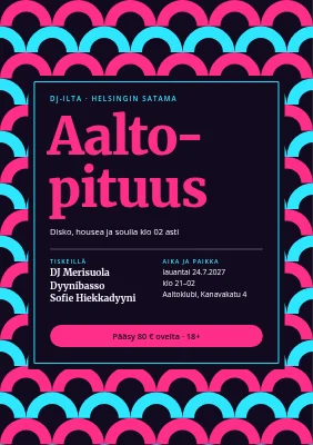 DJ-ilta — neonaallot satamassa