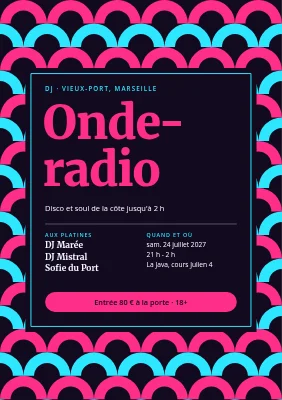 Soirée DJ — vagues de néon sur le port