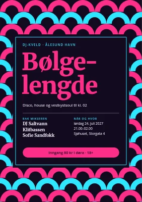 DJ-kveld — neonbølger i havnen