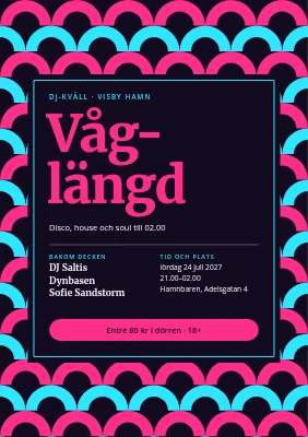 DJ-kväll — neonvågor i hamnen