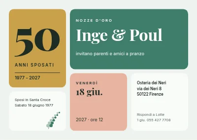 Nozze d'oro — invito a mosaico