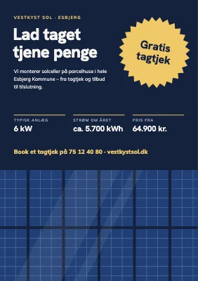 Solceller på taget — gratis tagtjek