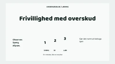 Frivillighed med overskud