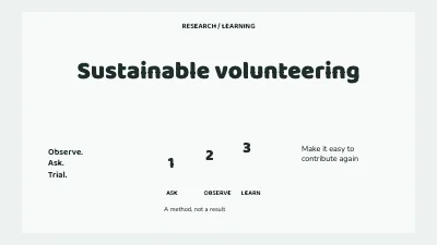 Page 1 of Sustainable volunteering
