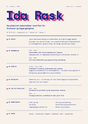 CV til nyuddannet — riso og mono