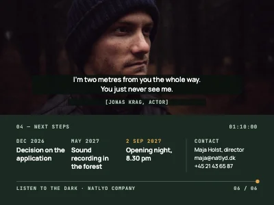 Page 6 of Theatre pitch — sound walk in the forest
