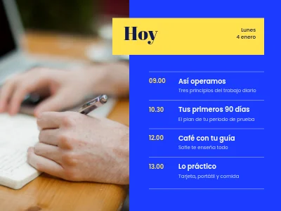 Página 2 de Incorporación — bienvenida para el personal nuevo