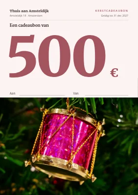 Kerstcadeaubon — groot bedrag