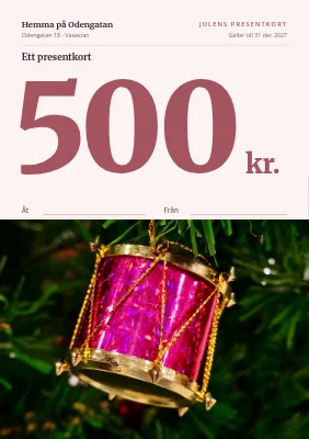 Julklappskort — stort belopp