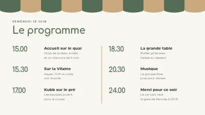 Page 2 de Fête d'été — programme du personnel