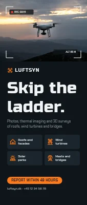Drone inspection roll-up — skip the ladder