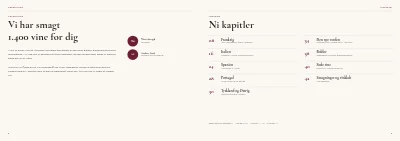 Side 2–3 af Vinkatalog for vinhandel – 48 sider