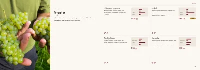 الصفحات 24–25 من Wine merchant catalogue – 48 pages