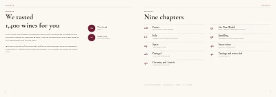 الصفحات 2–3 من Wine merchant catalogue – 48 pages