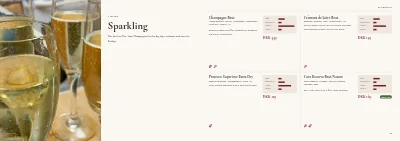 الصفحات 38–39 من Wine merchant catalogue – 48 pages