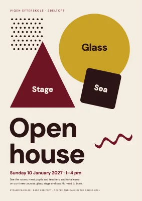 Boarding school open house — Memphis shapes