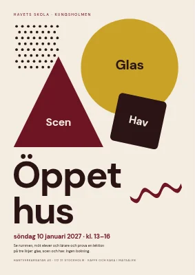 Öppet hus på internatskolan — Memphis-former