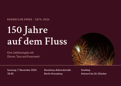 Jubiläumsgala — 150 Jahre Ruderclub