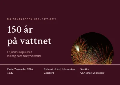 Jubileumsgala — roddklubben 150 år