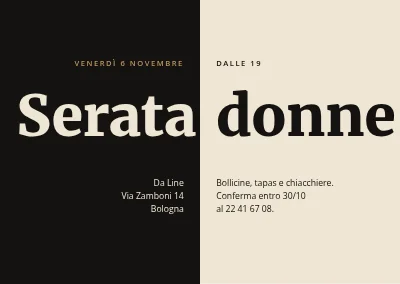 Serata tra ragazze — nero e champagne