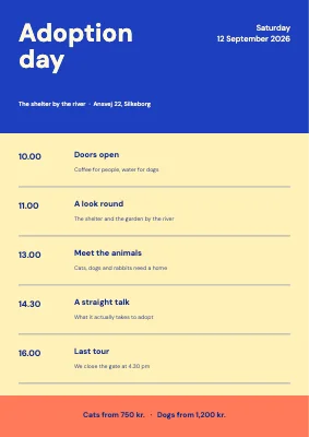 Adoption day — programme in Silkeborg
