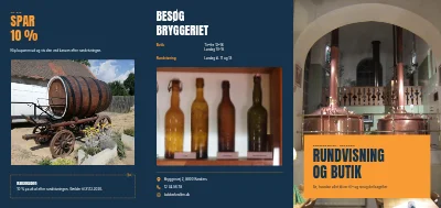 Bryggeri med rundvisning og butik
