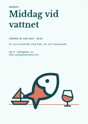 Middag vid vattnet