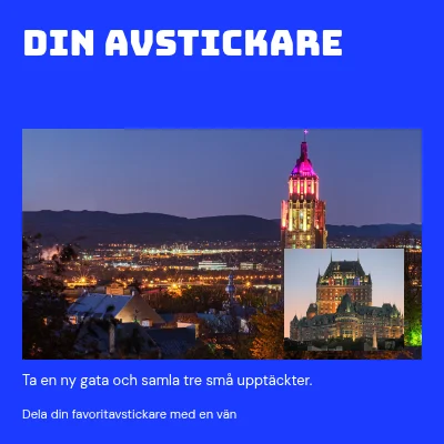 Din lokala avstickare · elektrisk studio