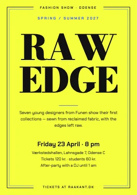 Fashion show — raw edge