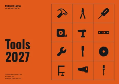 Product catalogue for a tool wholesaler – 64 pages