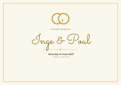 Programme and original songs for a golden wedding – 8 pages