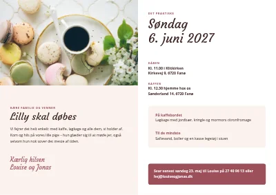 Side 2 af Barnedåb med kaffe og kage